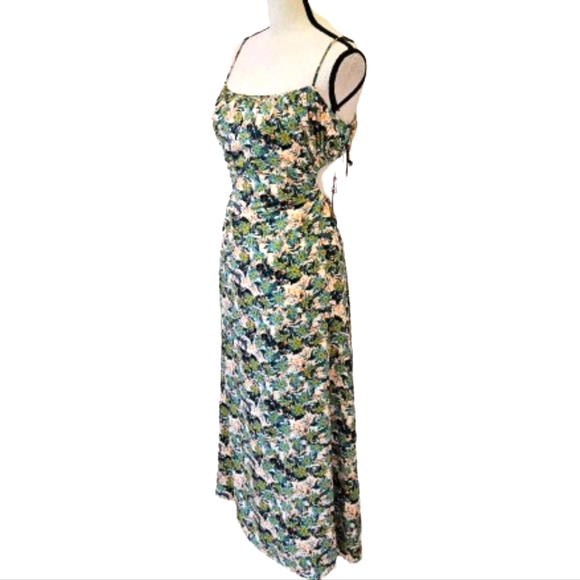 ASTR The Label Green Orange Floral Cut-Out Sundress,Large,NWT - Picture 8 of 16
